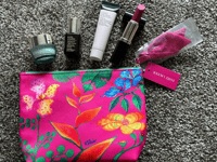 Estee Lauder Makeup Bag Tropical Floral R Toledo Lipstick Rebellious Rose Primer