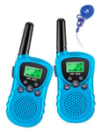 Walkie Talkie for 3-12 Years Old, Walkie Talkies for Kids 8 Channels 2 Way Radio Toy with Backlit LCD Flashlight, 3 Miles Range for Indoor Outside Entertainment (Dark blue)