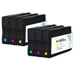 6 C/M/Y Ink Cartridges to replace HP 953C, 953M, 953Y (HP953XL) Compatible