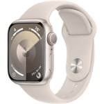 Apple Watch Series 9 GPS + Cell. 41mm Starlight Alu. Case / Sport Band - M/L