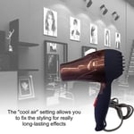 HQSC Hair dryer Handle Hair Dryer EU Plug Blow Dryer Wind Low Hair Blower For Home Outdoor Travel Hair Drier 1500W (Color : Coffee)