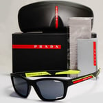 Prada Sunglasses Polarized Black Dark Grey Red Green PS04YS SPS 04Y 17G-02G 57mm