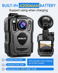 BOBLOV Body Camera Mini Police Daily Security Cameras 2K with Audio Recorder UK