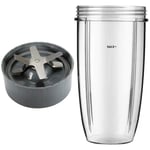 SPARES2GO Extractor Blade Base + 32oz 1L Cup Compatible with NutriBullet 600w 900w Juicer