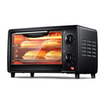 12L Oven Temperature Control & Adjustable 60-Minute Timer,Explosion-Proof Glass Doortoaster Oven,Wide Countertop Toaster Oven Toast(Color:Black)