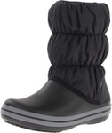 Crocs Winter Puff Boot Women, Bottes de Neige Femme, Noir (Black/Charcoal) 37/38 EU