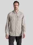 Craghoppers Mens Nosilife Insect Repellent Adventure Long Sleeved Shi, Beige, Size 2Xl, Men