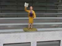 F730 - Greenhills Scalextric Carrera Woman with Programme Spectator 1.32 Scal...