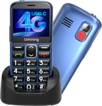 CHAKEYAKE 4G Big Button Mobile Phones for the Elderly, Easy to Use Basic Senior