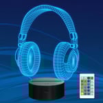 Hologram Controller 3D Nattlampa för Barn, 16 Färger & Fjärrkontroll Dimmer Kontroll Pojke Flicka Videospel Rum Tillbehör som Jul Födelsedagspresent till Barn