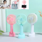 Phone Stand Rechargeable Mini Fan Air Cooler Hand Held Usb Batte White