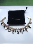 Dolce & Gabbana D&g The One Desire Black & Gold Charm Bracelet With Dust Bag