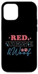iPhone 15 Pro red white & woof Red White Blue USA 4th of July Merica Retro Case