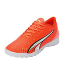 PUMA Men's Play TT Soccer Shoe, Ultra Orange White-Blue Glimmer, 11.5 UK