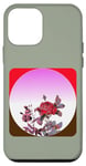 Coque pour iPhone 12 mini Rose Magenta Rouge Violet Floral Fleurs Bouton de Rose Pleine Couleur