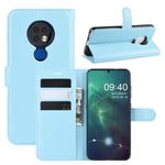Nokia 7.2/6.2 PU Wallet Case Light Blue