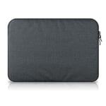 Tech-Protect Tyg Laptop Sleeve 13-14" med extra ficka (33 x 24 cm) - Mörkgrå