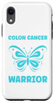 Coque pour iPhone XR Simple blue quote Cancer Awareness Colon Cancer Warrior