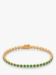 Monica Vinader Green Onyx Essential Tennis Bracelet, Gold