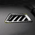 Carbon fiber texture Front Air Condition Outlet Vent Molding Cover Cap Trim Chromium Styling, For Peugeot 3008 GT 5008 2nd 2017-2020