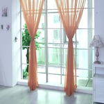 jieGorge 1 PCS Pure Color Tulle Door Window Curtain Drape Panel Sheer Scarf Valances, Home Decor for Easter Day (E)