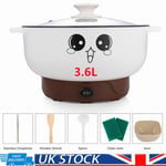 3.6L Electric Cooker Skillet Wok Hot Pot For Cook Rice Fried Noodles Stew Soup