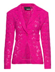 Lace Figure Fitted Blazer Blazers Single Breasted Blazers Pink ROTATE Birger Christensen