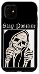 iPhone 11 stay positive grim reaper dead inside thumb up reaper Gothic Case