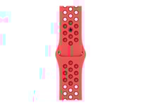 Apple Nike - Band För Smart Klocka - 41 Mm - Vanlig Storlek - Bright Crimson/Gym Red