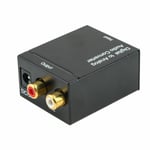 Digital Optical Toslink SPDIF Coax to Analog RCA o Converter Adapter with Fiber 