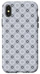 iPhone X/XS Silver Gray White Black Bubbly Bubbles Groovy Retro Pattern Case
