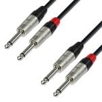 Adam Hall Cables 4 STAR TPP 0150 - Câble Audio REAN 2 x Jack 6,35 mm mono vers 2 x Jack 6,35 mm mono 1,5 m
