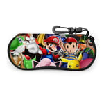 Étui à Lunettes Super Smash Bros Kirby Mario, étui à Lunettes de Soleil à glissière de Voyage Portable, Ensemble de Garde de Sac à Lunettes