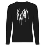 Korn Splatter Men's Long Sleeve T-Shirt - Black - S