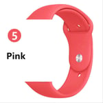SQWK Strap For Apple Watch Band Silicone Pulseira Bracelet Watchband Apple Watch Iwatch Series 5 4 3 2 38mm or 40mm ML Pink