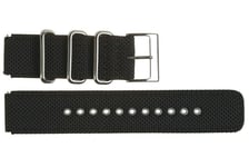 Genuine Casio Black Fabric Watch Strap 10549180 fits GA-100BBN-1A GA 100BBN 100 