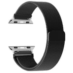 Milanese loop rem för Apple Watch band 44mm 40mm 45mm 49mm 41mm 38mm 42mm 44mm Armband iwatch Series 9 3 6 5 SE 7 8 Ultra 2 starlight - svart black 42mm/44mm/45mm/49mm