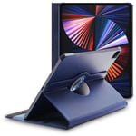 ebestStar Housse pour iPad Pro 12.9 M1 2021, 2020 Support Rotatif 360 PU Cuir , Bleu Foncé