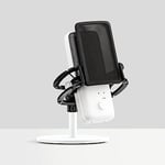 Elgato Wave:3 White Kit - Premium Studio Quality USB Condenser Microphone with Shock Mount and Pop Filter, for Streaming, Podcast, Gaming and Home Office, Free Mixer Software, Plug & Play for Mac, PC