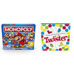Monopoly Super Mario Celebration Edition Board Game for Super Mario Fans for Ages 8 and Up, With Video Game Sound Effects & Hasbro Gaming Twister Game for Kids Ages 6 and Up, 4.1 x 26.6 x 26.6 cm