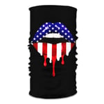 KCOUU American Flag Lips Patriotic 4th Of July Variety Head Scarf Warmer Face Mask Super Soft And Stretchy Neck Gaiter Windproof Sports Mask balaclava