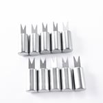 10 Pcs Stainless Steel Corn Cob Holders Silver BBQ Accessories  Kitchen
