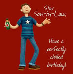 Birthday Card - Star Son-in-Law - Male Funny One Lump Or Two Quality NEW