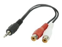 Gembird - Audio-Adapter - Rca X 2 Hona Till Mini-Phone Stereo 3.5 Mm Hane - 20 Cm - Svart