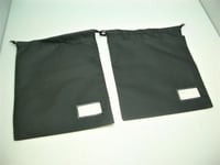 2 X Jabra 8" X 10" BLACK Carrying Pouch for BiZ 1900 2300 2400 telephone Headset