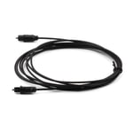 Noir 3m 10FT Digital Optique fibre optique Toslink mâle câble audio OD 2.2mm, câble d'alimentation de fibres 3MOD2.2