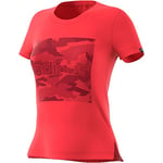 adidas W Boxed Camo T T-Shirt pour Femme M Rouge (Rojglo/Buruni)