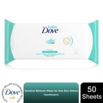 Dove Baby Wipes for Newborn Baby Sensitive Moisture Hypoallergenic, 50 Sheets