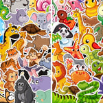 80 ark Vilda Djur Klistermärken för Barn Vattentät Vinyl Söta Djurdekaler för Vattenflaskor Scrapbooking Bärbara Datorer Skateboards