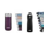 Contigo Luxe Autoseal Travel Mug, Stainless Steel Thermal Mug, Vacuum Flask, Leakproof Tumbler & Ashland Chill Water Bottle with Straw, Keeps Drinks Cool for 24 h, Insulated Stainless